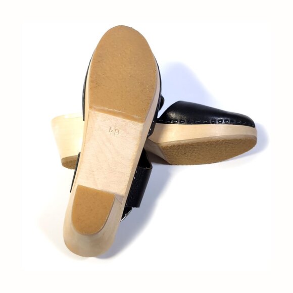 BRYR Clogs Size 40 Black Miranda Clog Sandals Peep Toe Womens 10 - Picture 6 of 10